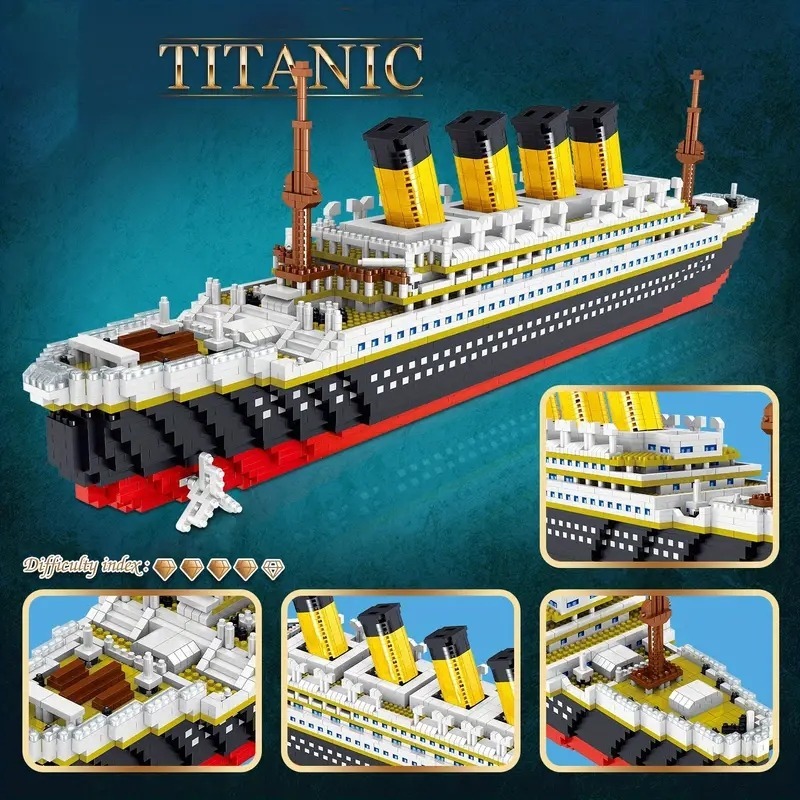 Model Kit Titanic - Titanic Micro klocki DIY zmontowany model